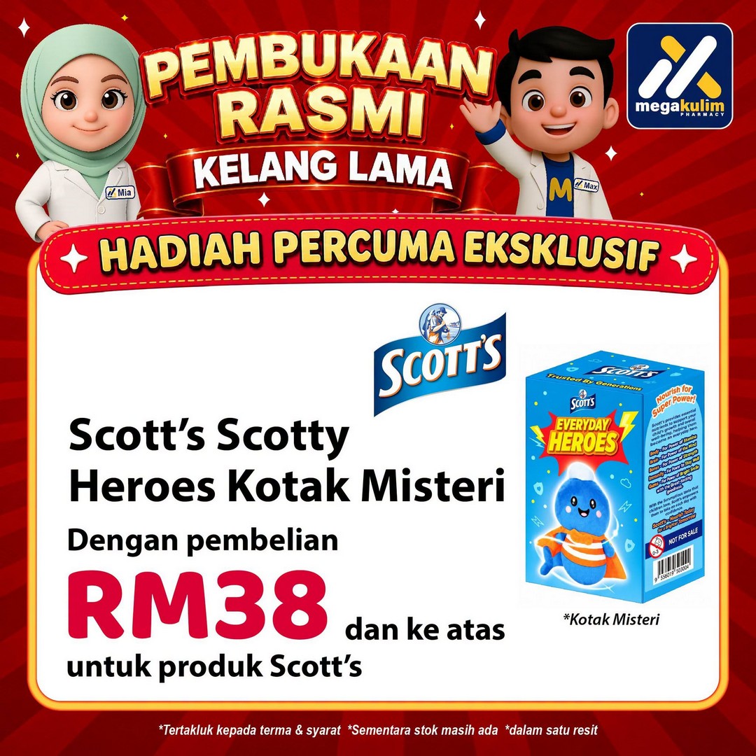 Mega-Kulim-Pharmacy-Klang-Lama-Kulim-Kedah-8 23–25 October 2026: Mega Kulim Pharmacy Klang Lama, Kulim, Kedah: Official Opening Promotion with Free Health Screening, Spin & Win, Lucky Draw, Early Bird Offers and 3-for-2 Deals from 9am to 10pm