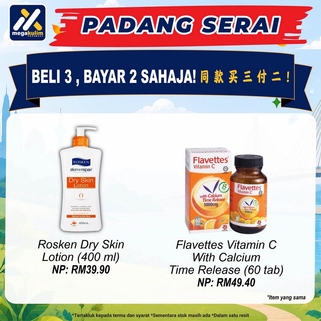 Mega-Kulim-Pharmacy-Padang-Serai-Health-Carnival-Promotion-13 31 October–1 November 2026: Mega Kulim Pharmacy Padang Serai Health Carnival Promotion with Free Health Screening, Buy 3 for 2 Deals and Exclusive Rewards in Kedah