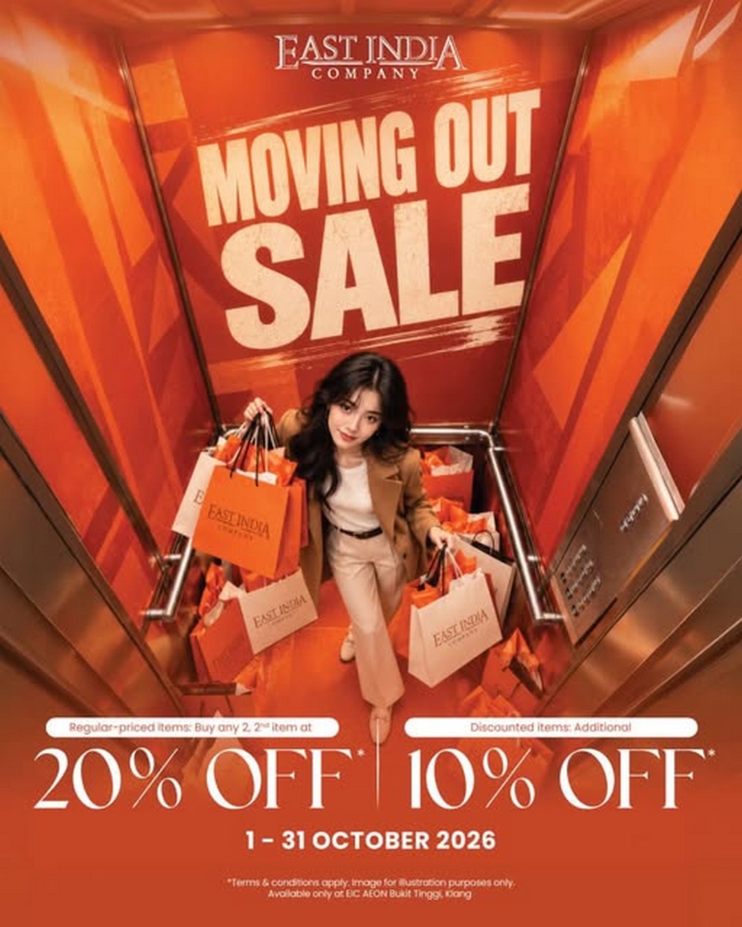 Metrojaya-–-The-East-India-Company-Moving-Out-Sale 1–31 October 2026: Metrojaya – The East India Company Moving Out Sale: Save 20% on Your Second Regular-Priced Item and Extra 10% Off Discounted Items at AEON Bukit Tinggi, Klang