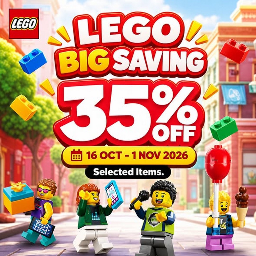 Mighty-Utan-LEGO-Big-Saving-Sale 16 October–1 November 2026: Mighty Utan: LEGO Big Saving Sale – Enjoy 35% OFF Selected LEGO Sets Online in Malaysia