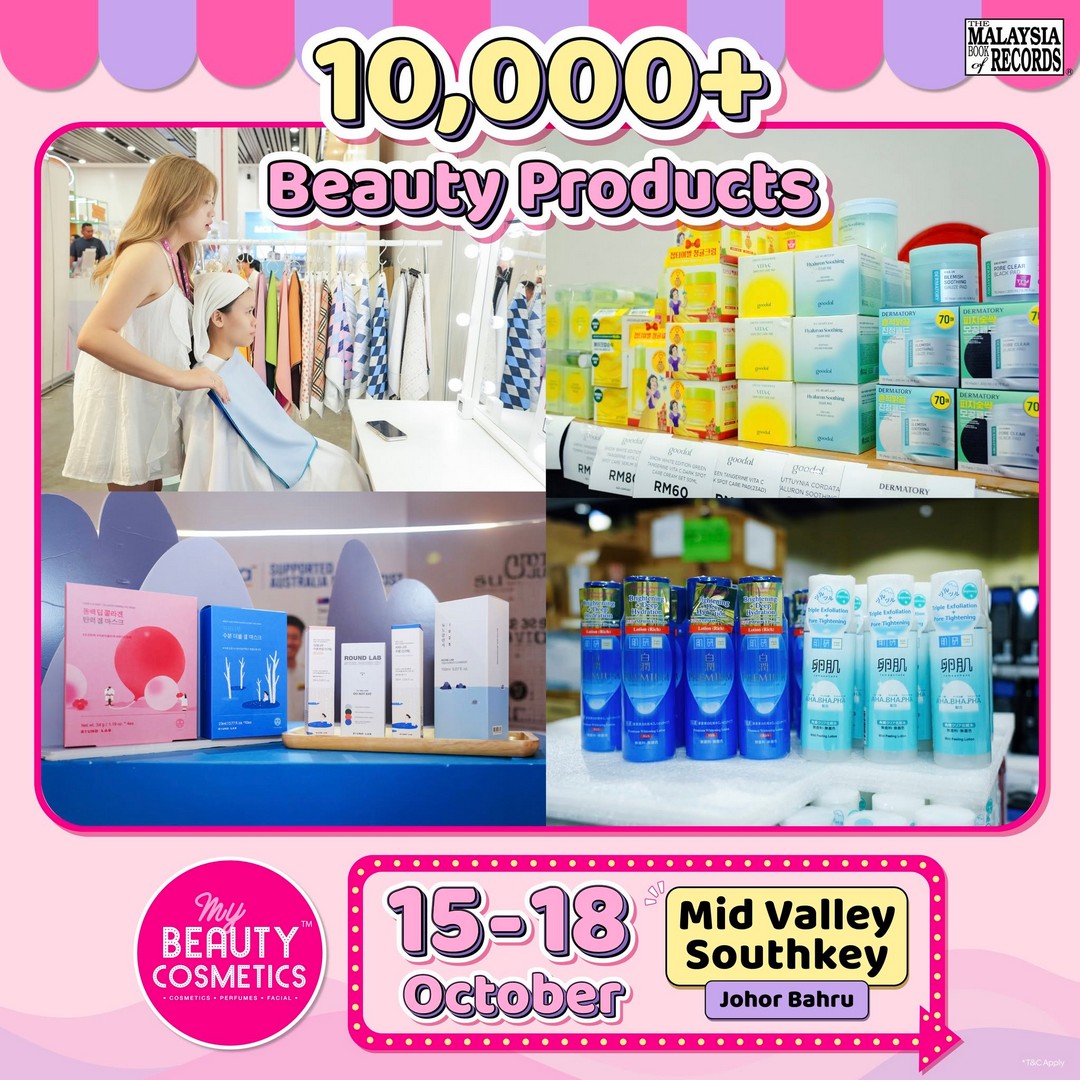 My-Beauty-Cosmetics-Johor-Bahru-Beauty-Expo-Sale-14 15-18 October 2026: My Beauty & Cosmetics: Johor Bahru Beauty Expo Sale with Deals from RM1, Up to 90% OFF, Daily Happy Hour and RM1 Million in Gift Redemptions at Mid Valley Southkey