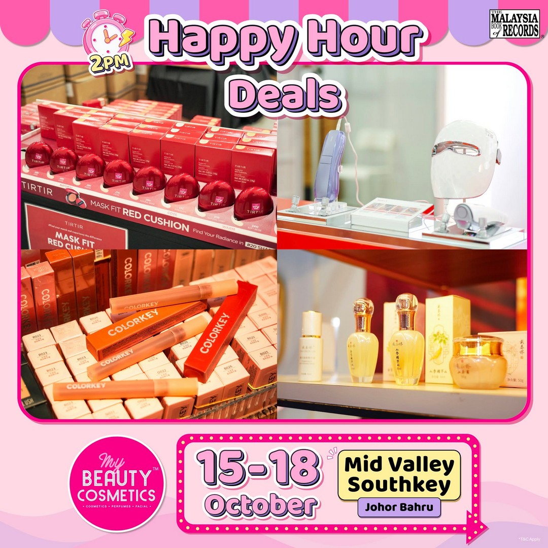 My-Beauty-Cosmetics-Johor-Bahru-Beauty-Expo-Sale-4 15-18 October 2026: My Beauty & Cosmetics: Johor Bahru Beauty Expo Sale with Deals from RM1, Up to 90% OFF, Daily Happy Hour and RM1 Million in Gift Redemptions at Mid Valley Southkey