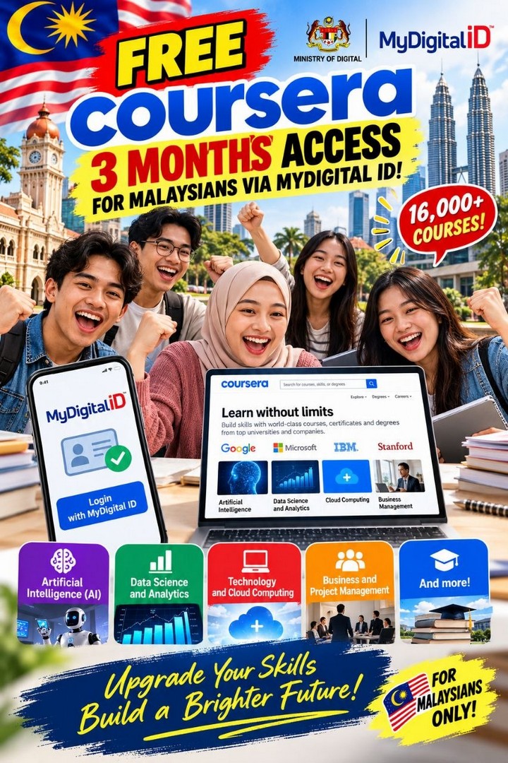MyDIGITAL-Corporation-FREE-3-Month-Coursera-Global-Learning-1 16 September 2026 onwards: MyDIGITAL Corporation: FREE 3-Month Coursera Global Learning Pass Promotion for Malaysians – Access to Over 16,000 Online Courses and Professional Certificates via MyDigital ID