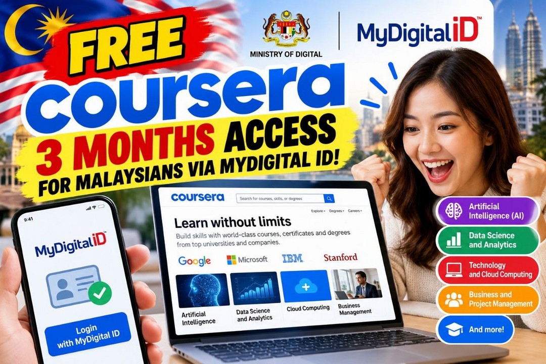 MyDIGITAL-Corporation-FREE-3-Month-Coursera-Global-Learning 16 September 2026 onwards: MyDIGITAL Corporation: FREE 3-Month Coursera Global Learning Pass Promotion for Malaysians – Access to Over 16,000 Online Courses and Professional Certificates via MyDigital ID