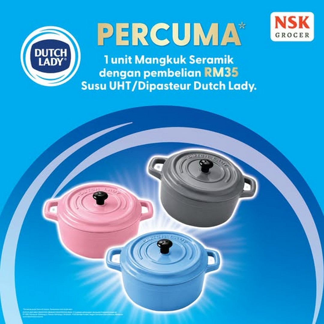 NSK-Grocer-Dutch-Lady-Promotion 29 October 2026 Onwards: NSK Grocer Dutch Lady Promotion – Get a FREE Exclusive Ceramic Bowl with RM35 Purchase of UHT or Pasteurised Milk