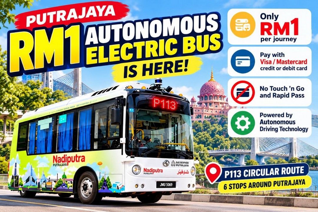Nadiputra-Putrajaya-RM1-Autonomous-Electric-Bus-Promotion 7 October 2026 onwards: Nadiputra Putrajaya RM1 Autonomous Electric Bus Promotion – Explore 6 Stops, Weekday Schedule, Route and Payment Details