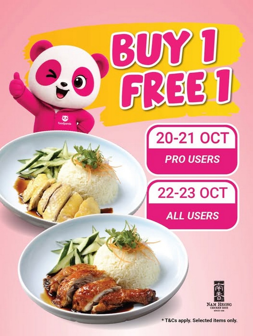 Nam-Heong-Chicken-Rice-Buy-1-Get-1-Free-Promotion-on-Foodpanda 20–23 October 2026: Nam Heong Chicken Rice Buy 1 Get 1 Free Promotion on Foodpanda – Enjoy Double the Chicken Rice at No Extra Cost