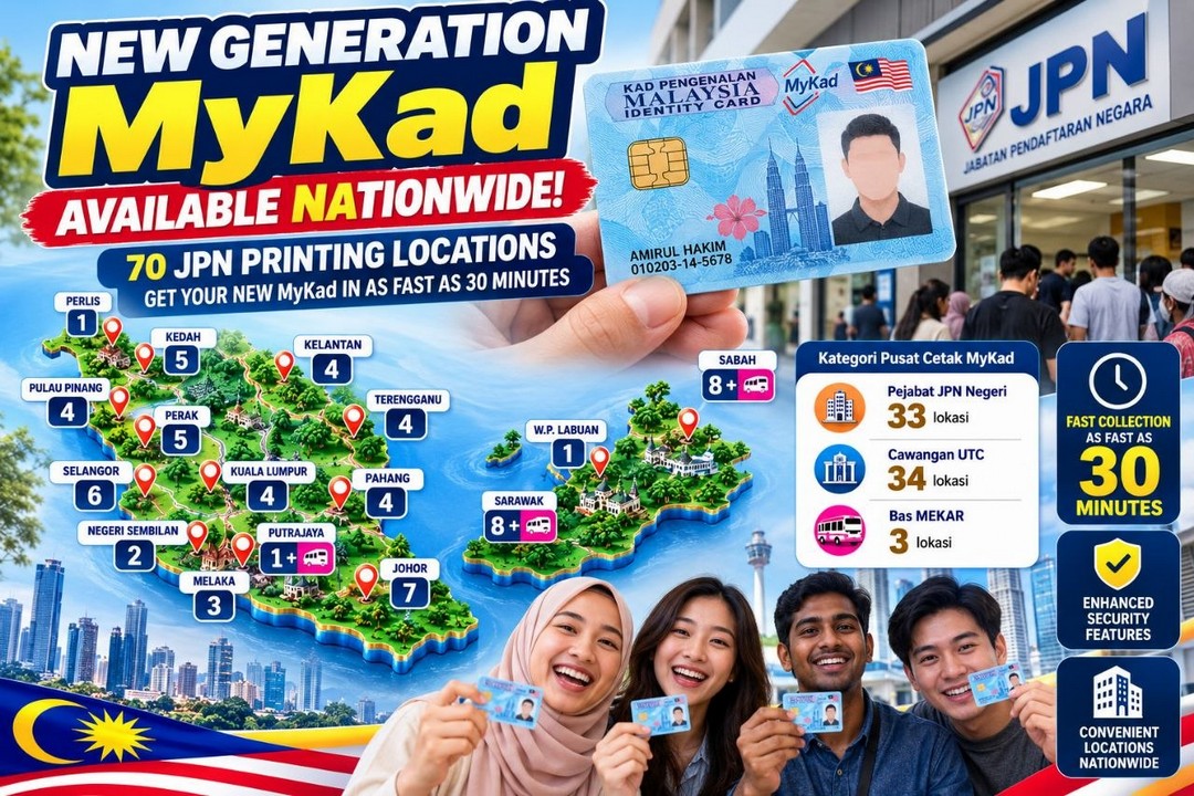 New-Generation-MyKad-Malaysia-–-Full-List-of-64-Official-JPN-Printing 17 September 2026 Onwards: New Generation MyKad Malaysia – Full List of 64 Official JPN Printing Locations, Same-Day Printing and Collection Guide