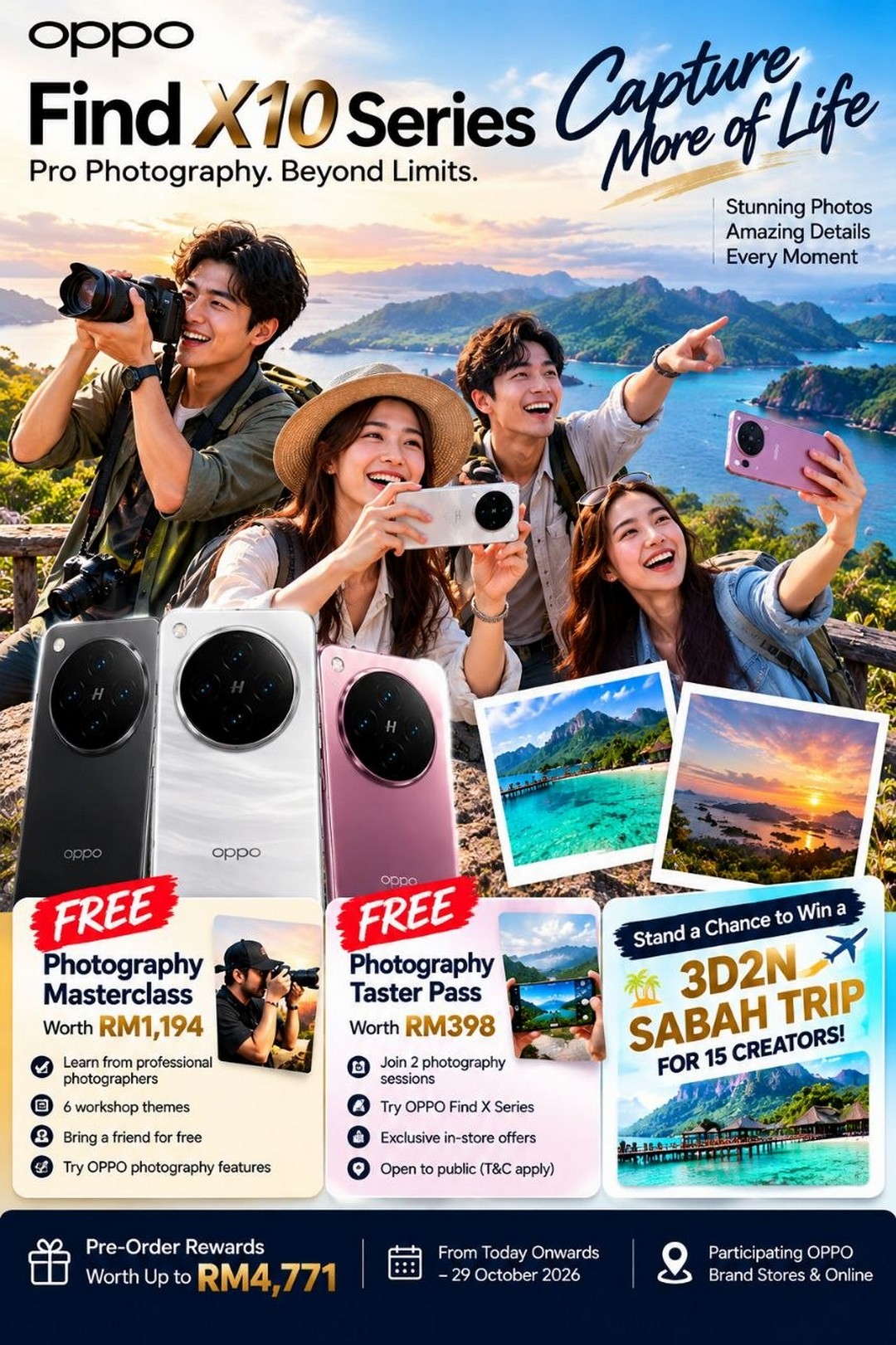 OPPO-Find-X10-Series-Malaysia-Promotion-1 26–29 October 2026: OPPO Find X10 Series Malaysia Promotion – FREE Photography Masterclass Worth RM1,194, Pre-Order Rewards and Sabah Trip Giveaway
