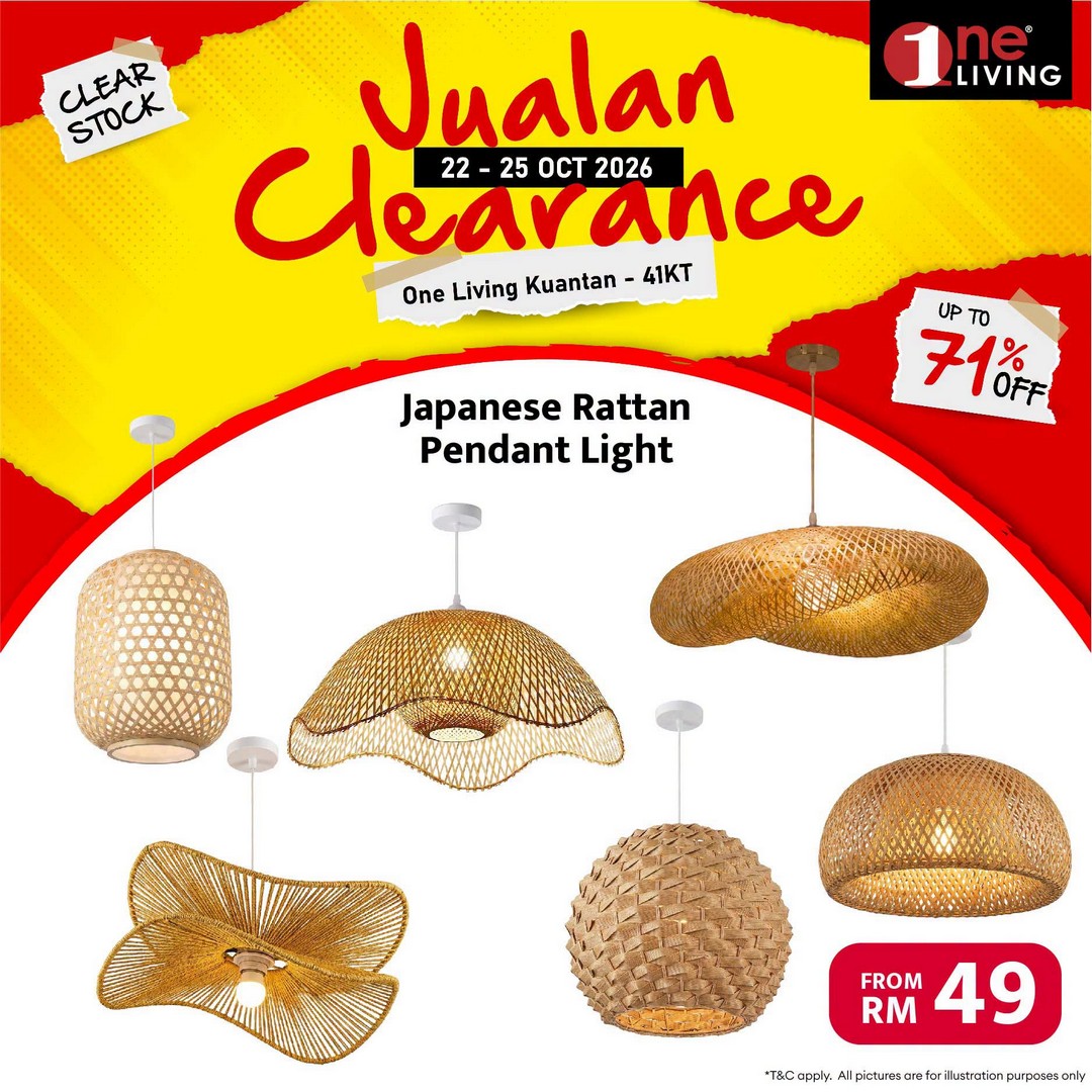 One-Living-Malaysia-Kuantan-Lighting-Clearance-Sal-15 22-25 October 2026: One Living Malaysia Kuantan Lighting Clearance Sale – Save on Ceiling Lights, Pendant Lights, Downlights and LED Lights at Sri Dagangan, Pahang
