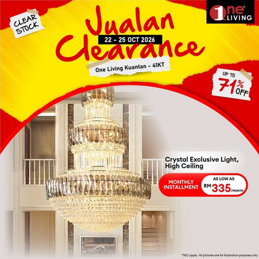 One-Living-Malaysia-Kuantan-Lighting-Clearance-Sal-2 22-25 October 2026: One Living Malaysia Kuantan Lighting Clearance Sale – Save on Ceiling Lights, Pendant Lights, Downlights and LED Lights at Sri Dagangan, Pahang