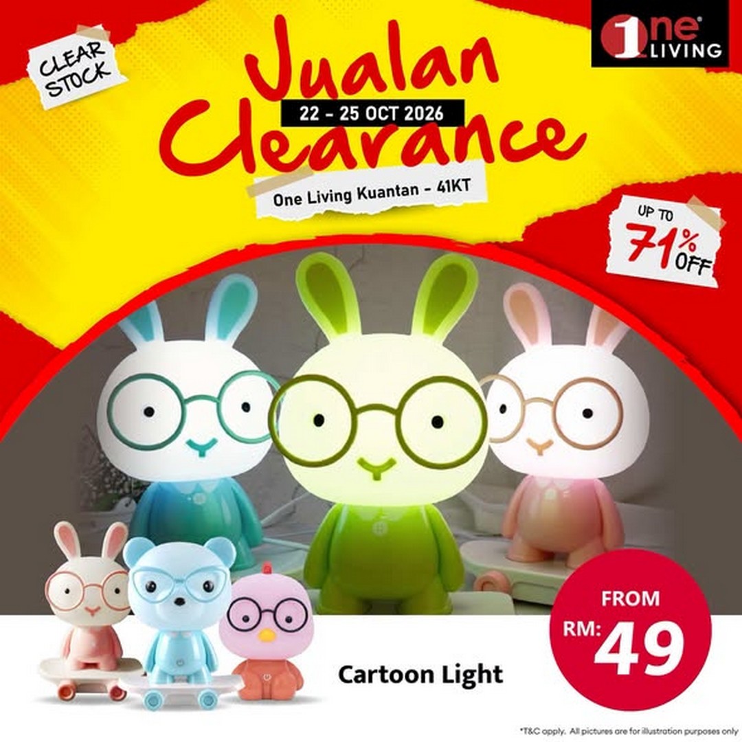 One-Living-Malaysia-Kuantan-Lighting-Clearance-Sal-3 22-25 October 2026: One Living Malaysia Kuantan Lighting Clearance Sale – Save on Ceiling Lights, Pendant Lights, Downlights and LED Lights at Sri Dagangan, Pahang
