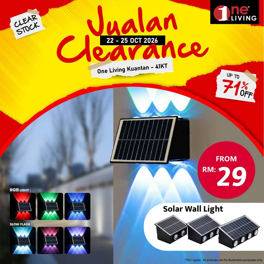 One-Living-Malaysia-Kuantan-Lighting-Clearance-Sal-4 22-25 October 2026: One Living Malaysia Kuantan Lighting Clearance Sale – Save on Ceiling Lights, Pendant Lights, Downlights and LED Lights at Sri Dagangan, Pahang