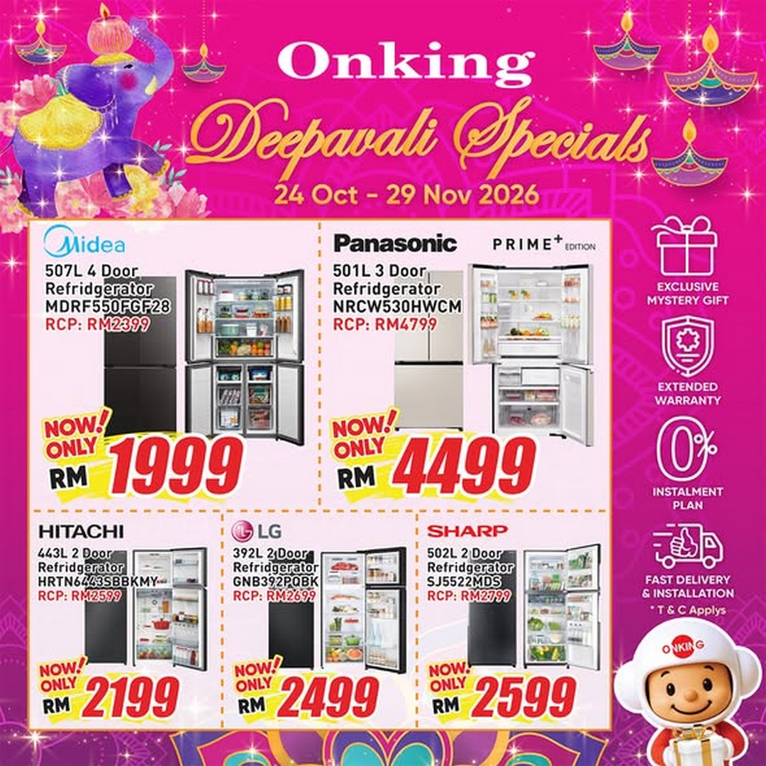 Onking-Malaysia-Deepavali-Special-31st-Anniversary-Extravaganza-2 24 October–29 November 2026: Onking Malaysia Deepavali Special & 31st Anniversary Extravaganza Sale – Up to 50% Off Home Appliances, Air-Conditioners and Entertainment Systems