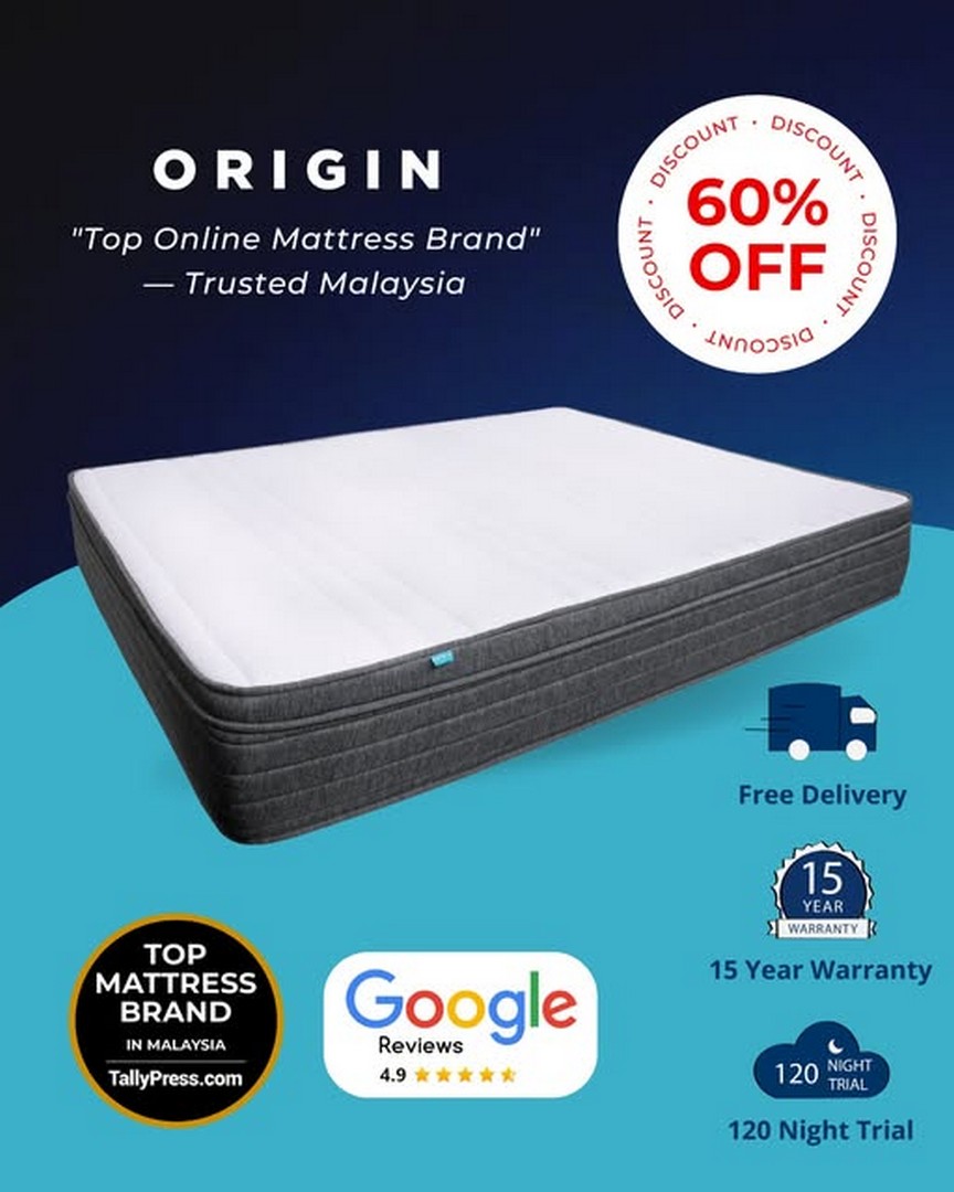 Origin-Mattress-Malaysia-Up-to-60-Off-Mattress-Sale 19 October 2026 onwards: Origin Mattress Malaysia: Up to 60% Off Mattress Sale with Free Delivery, 120-Night Risk-Free Trial, 15-Year Warranty and Money-Back Guarantee