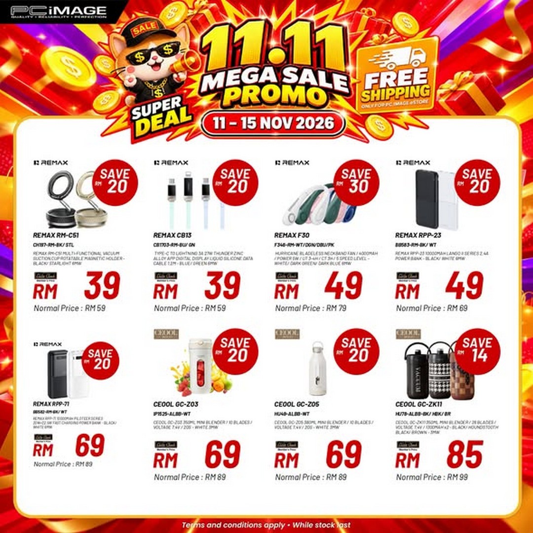 PC-Image-11.11-Mega-Sale-Promotion-Malaysia-3 11–15 November 2026: PC Image 11.11 Mega Sale Promotion Malaysia – Deals from RM10 with Free Shipping on the Official eStore