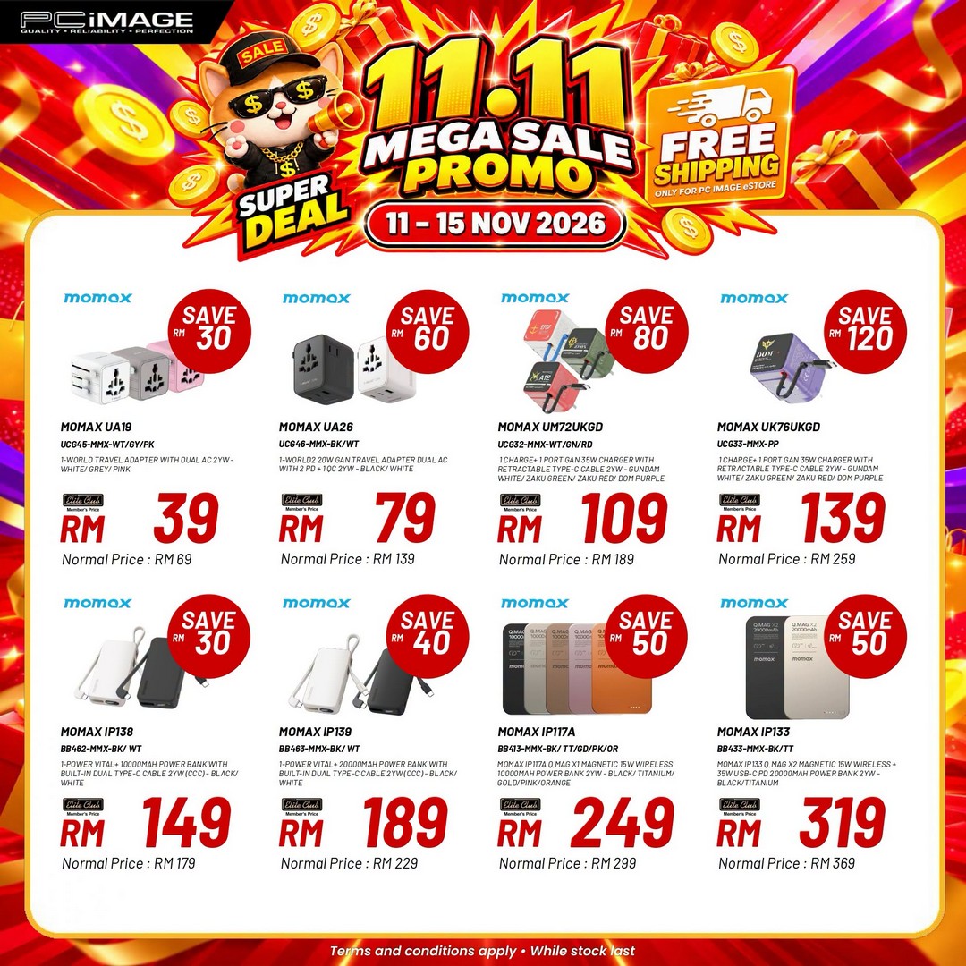 PC-Image-11.11-Mega-Sale-Promotion-Malaysia-4 11–15 November 2026: PC Image 11.11 Mega Sale Promotion Malaysia – Deals from RM10 with Free Shipping on the Official eStore