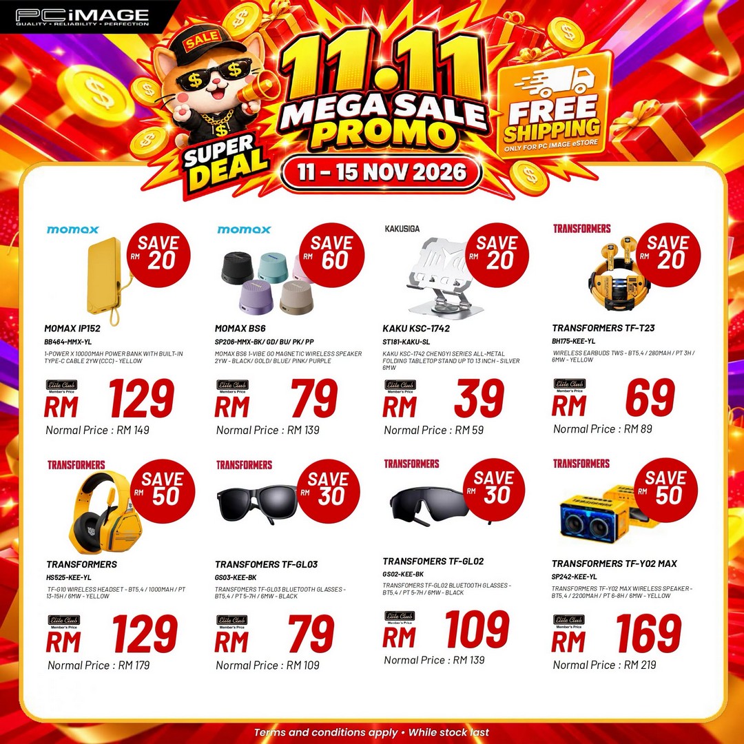 PC-Image-11.11-Mega-Sale-Promotion-Malaysia-5 11–15 November 2026: PC Image 11.11 Mega Sale Promotion Malaysia – Deals from RM10 with Free Shipping on the Official eStore