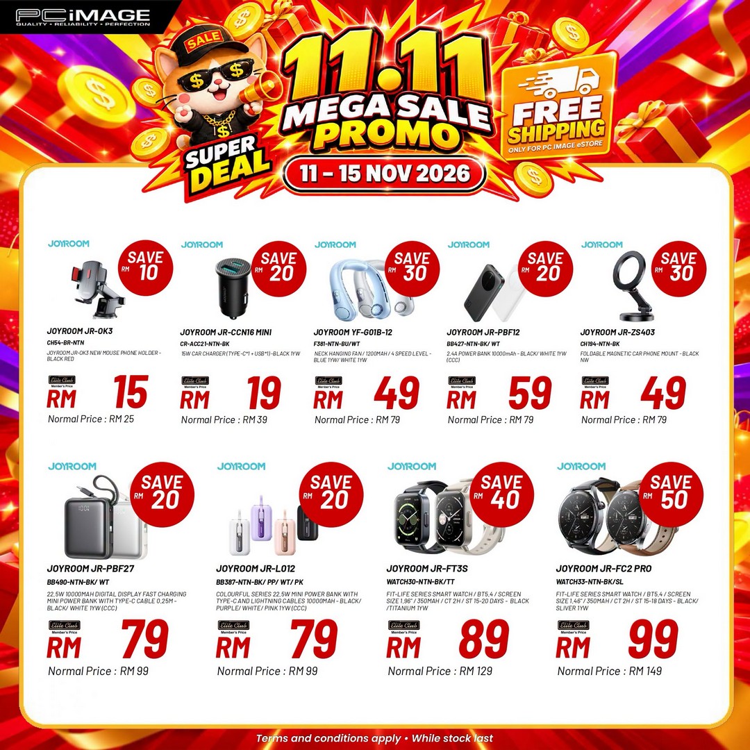 PC-Image-11.11-Mega-Sale-Promotion-Malaysia-8 11–15 November 2026: PC Image 11.11 Mega Sale Promotion Malaysia – Deals from RM10 with Free Shipping on the Official eStore