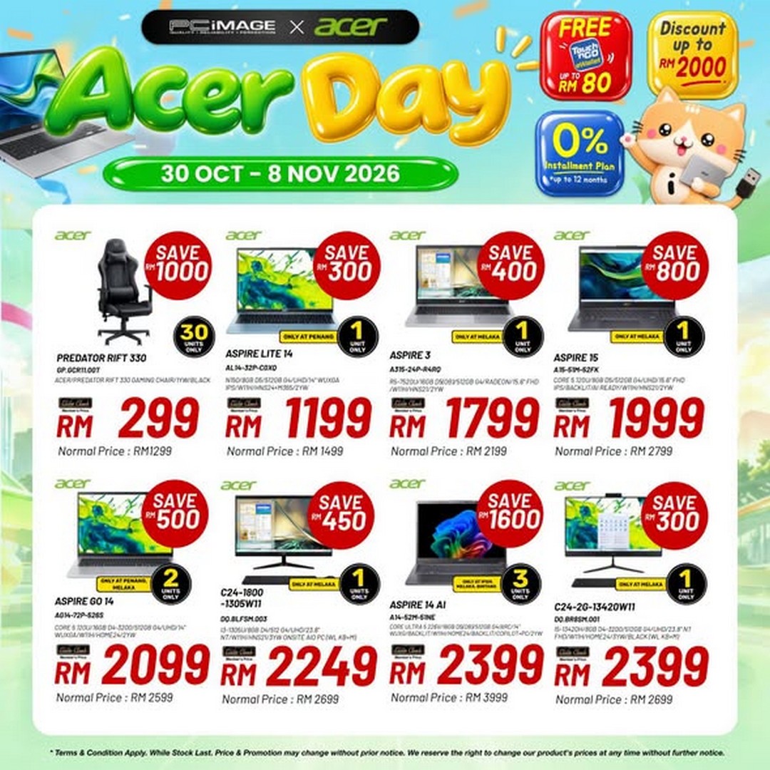 PC-Image-Acer-Day-2026-Promotion-–-Enjoy-Discounts-Up-to-RM2000-1 30 October–8 November 2026: PC Image Acer Day 2026 Promotion – Enjoy Discounts Up to RM2,000, Free TNG eWallet Rewards, Gaming Accessories and More at Selected Outlets Nationwide