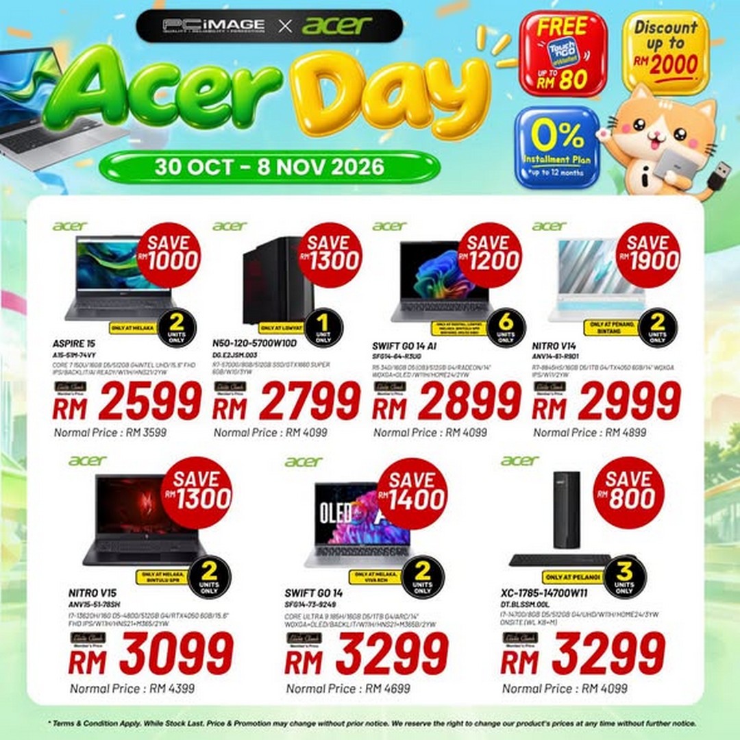 PC-Image-Acer-Day-2026-Promotion-–-Enjoy-Discounts-Up-to-RM2000 30 October–8 November 2026: PC Image Acer Day 2026 Promotion – Enjoy Discounts Up to RM2,000, Free TNG eWallet Rewards, Gaming Accessories and More at Selected Outlets Nationwide