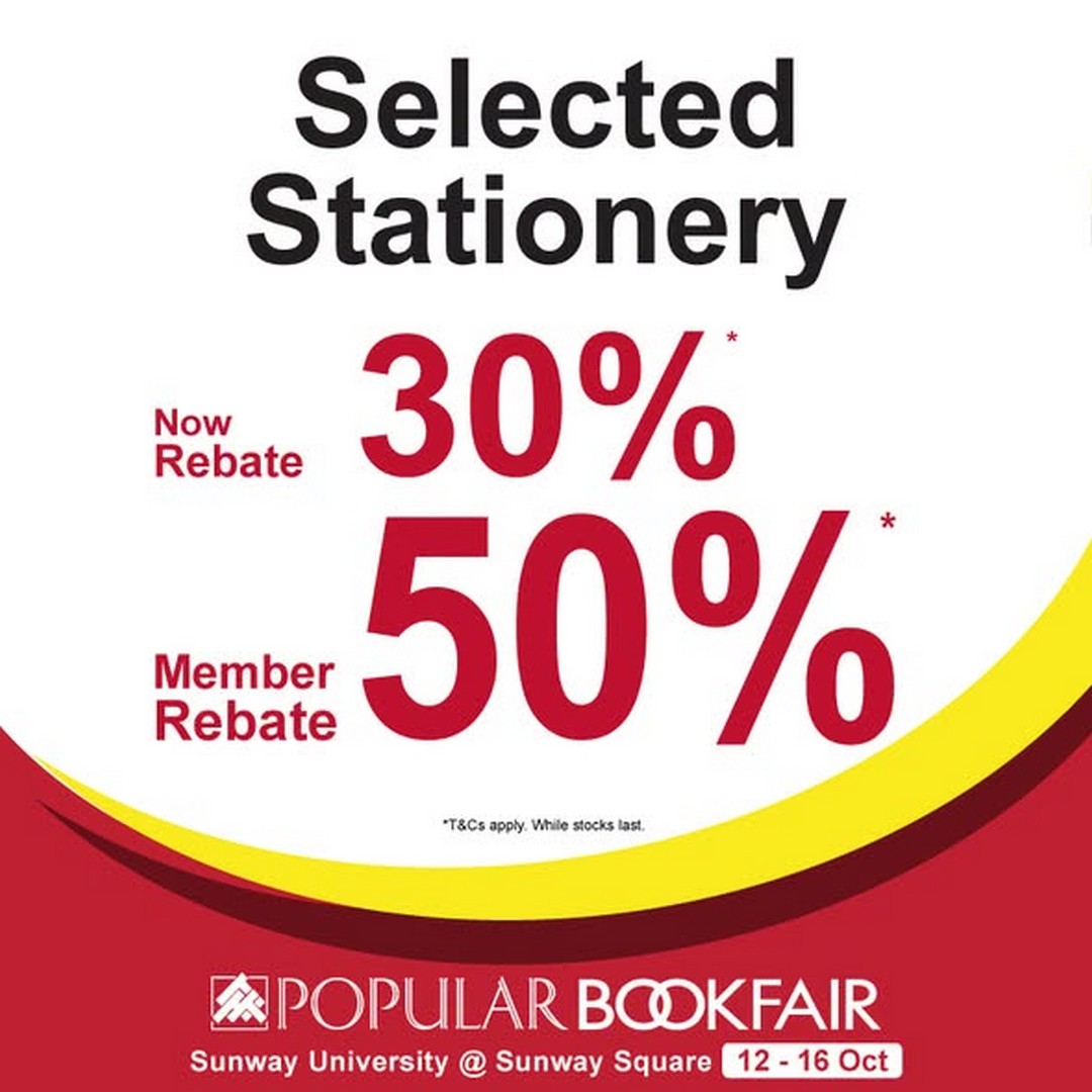 POPULAR-Bookstore-Bookfair-Promotion-at-Sunway-University-1 12-16 October 2026: POPULAR Bookstore: Bookfair Promotion at Sunway University, Sunway Square with 20% Rebate for Members, RM10 Promotion Vouchers, Free Exclusive Gifts and Author Sharing Sessions at Level 3, Q-Deck
