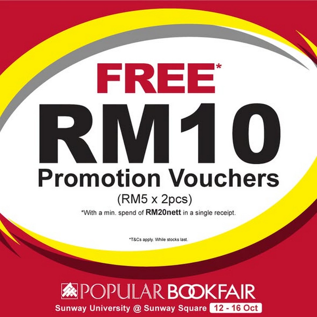 POPULAR-Bookstore-Bookfair-Promotion-at-Sunway-University-2 12-16 October 2026: POPULAR Bookstore: Bookfair Promotion at Sunway University, Sunway Square with 20% Rebate for Members, RM10 Promotion Vouchers, Free Exclusive Gifts and Author Sharing Sessions at Level 3, Q-Deck