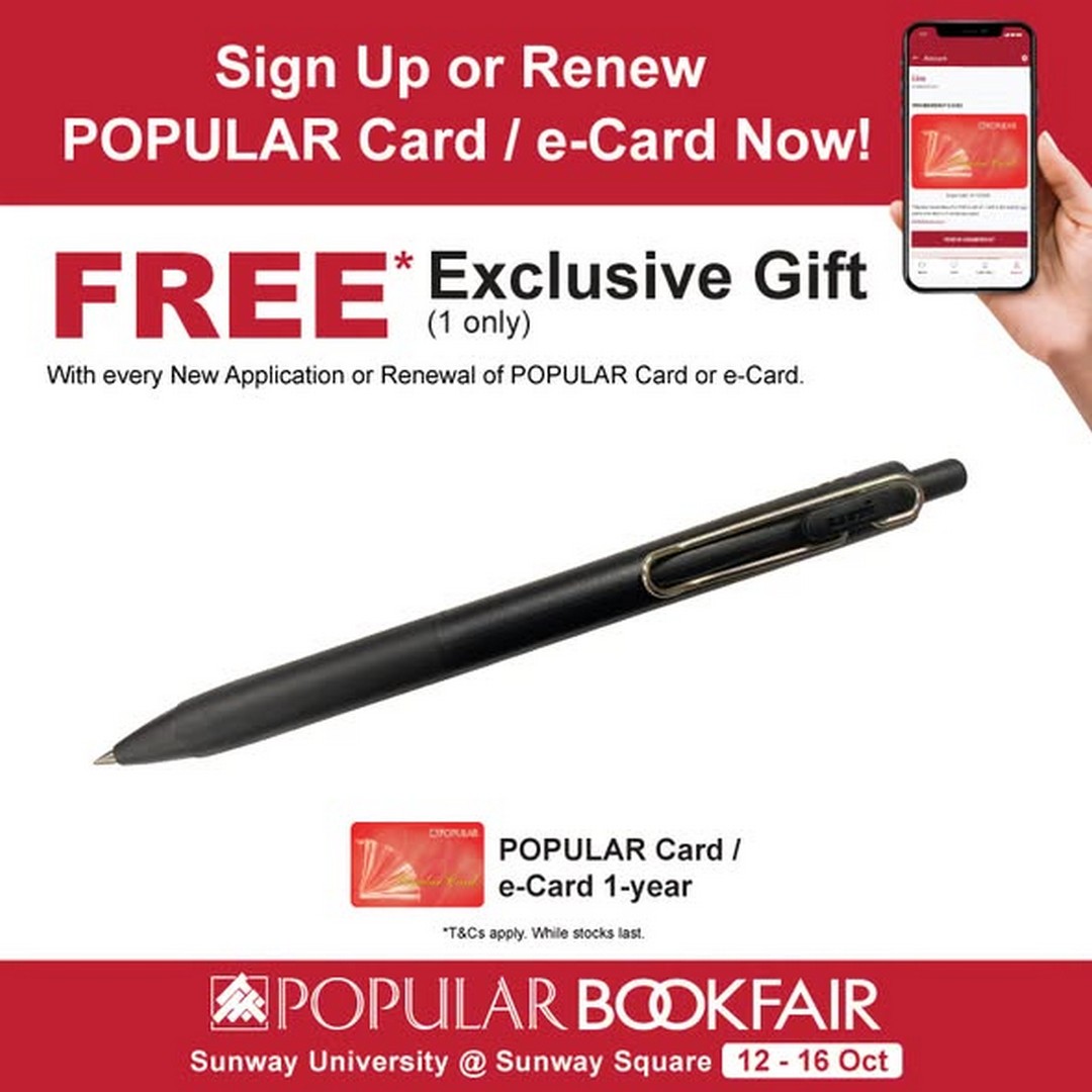 POPULAR-Bookstore-Bookfair-Promotion-at-Sunway-University-3 12-16 October 2026: POPULAR Bookstore: Bookfair Promotion at Sunway University, Sunway Square with 20% Rebate for Members, RM10 Promotion Vouchers, Free Exclusive Gifts and Author Sharing Sessions at Level 3, Q-Deck