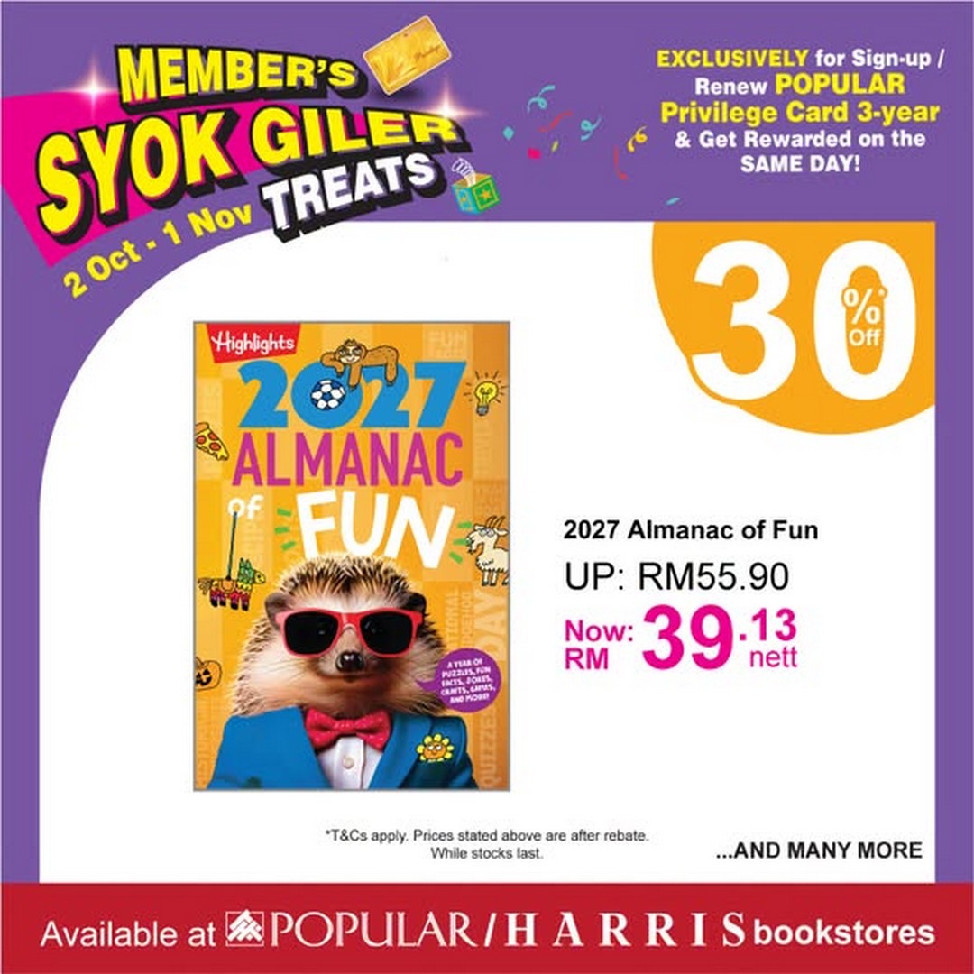 POPULAR-Bookstore-Malaysia-Get-30-OFF-Regular-Priced-English-1 Now Till 1 November 2026: POPULAR Bookstore Malaysia: Get 30% OFF Regular-Priced English Books with a 3-Year Privilege Card and 40% OFF Selected Stationery at POPULAR and HARRIS Bookstores