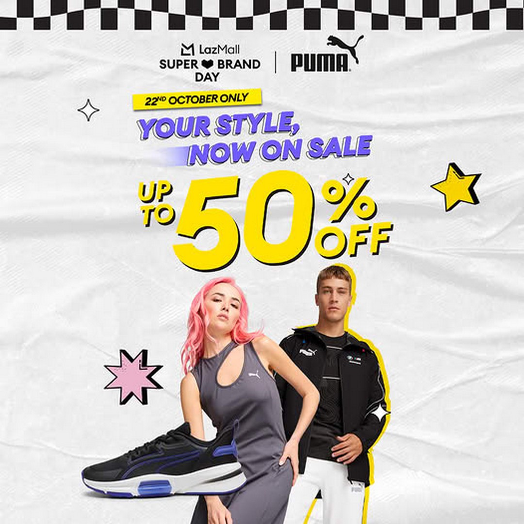 PUMA-LazMall-Super-Brand-Day-Sale 22 October 2026: PUMA LazMall Super Brand Day Sale – Enjoy Up to 50% OFF Selected Sportswear, Shoes and Lifestyle Essentials on Lazada Malaysia