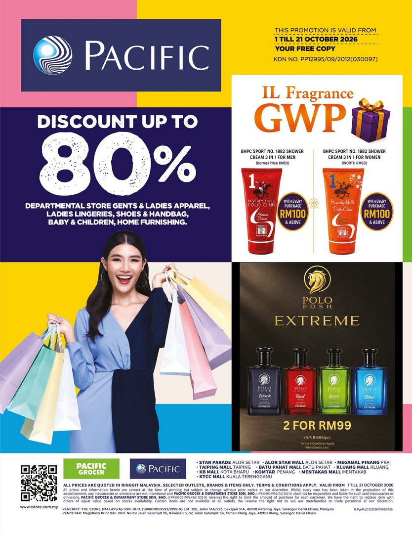 Pacific-Malaysia-Great-Value-Promotion-Up-to-80-Off-23 1-21 October 2026: Pacific Malaysia: Great Value Promotion Up to 80% Off on Fashion, Footwear, Baby Items and Home Furnishing