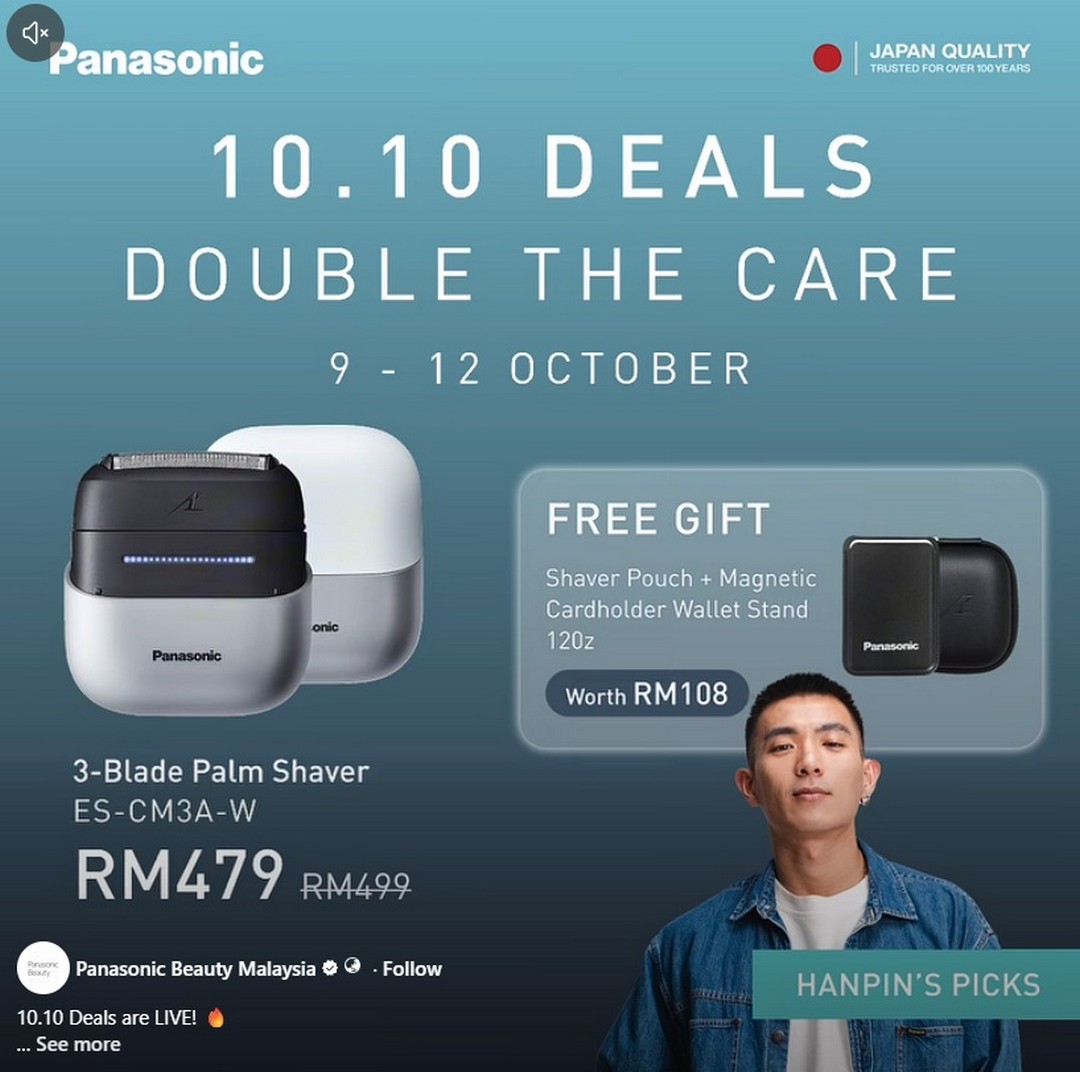 Panasonic-Malaysia-10.10-Deals-Promotion-–-Palm-Shavers-from-RM339 9–12 October 2026: Panasonic Malaysia 10.10 Deals Promotion – Palm Shavers from RM339 with Free Gifts on Selected Models, Limited-Time Grooming Offers