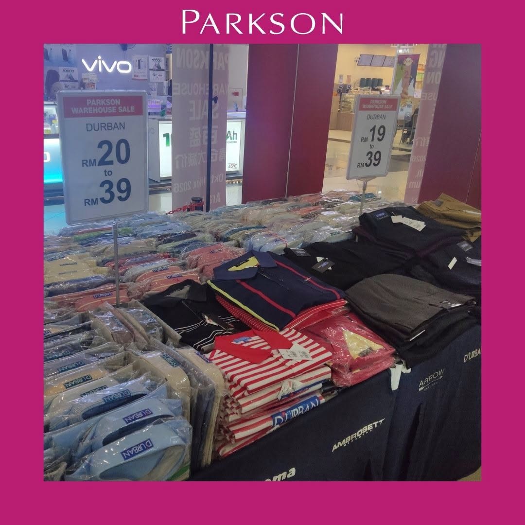 Parkson-Malaysia-Warehouse-Sale-with-Fashion-Babywear-Footwear-Home-Deals-15 7 October-1 November 2026: Parkson Malaysia: Warehouse Sale with Fashion, Babywear, Footwear & Home Deals from RM14 at 1Borneo
