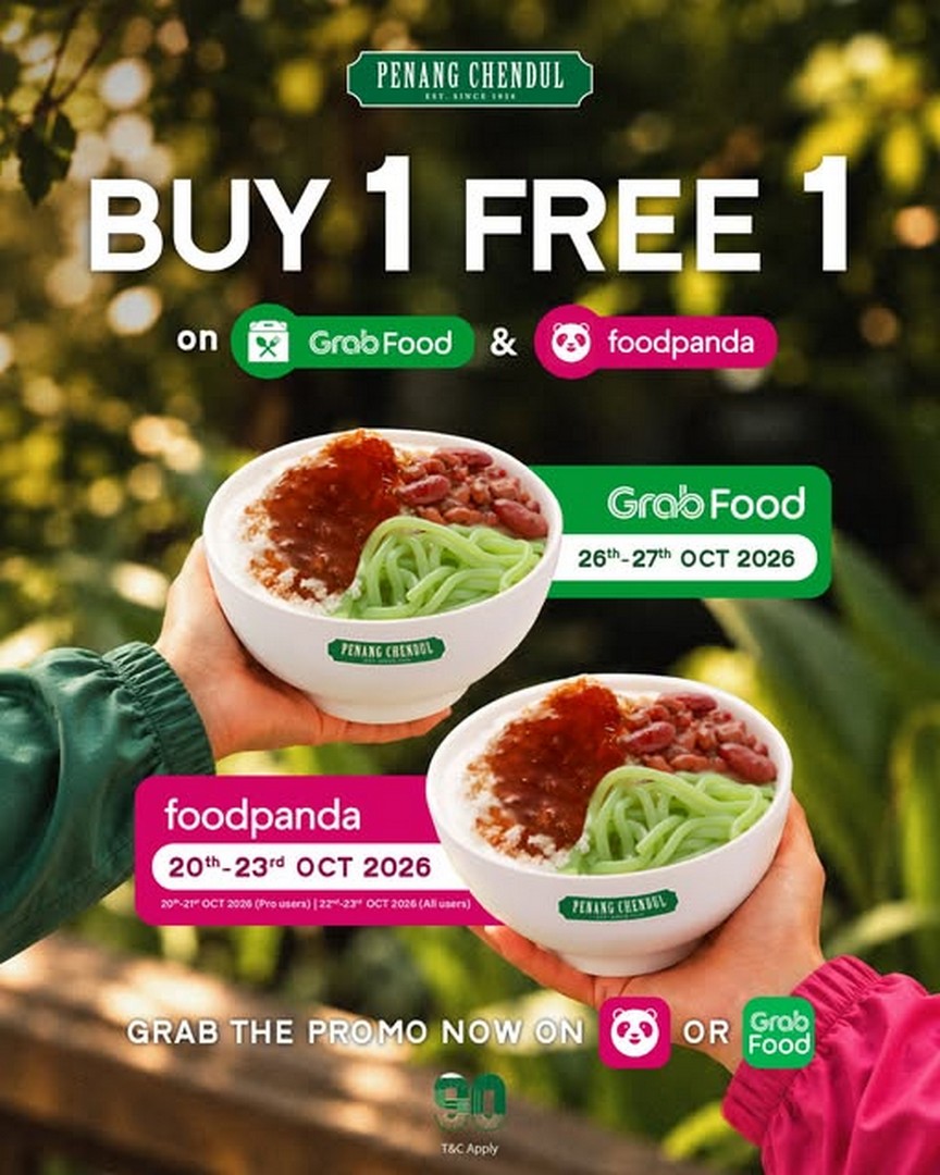 Penang-Chendul-Buy-1-Free-1-Promotion-on-foodpanda-and-GrabFood 20–27 October 2026: Penang Chendul Buy 1 Free 1 Promotion on foodpanda and GrabFood – Enjoy Two Desserts for the Price of One