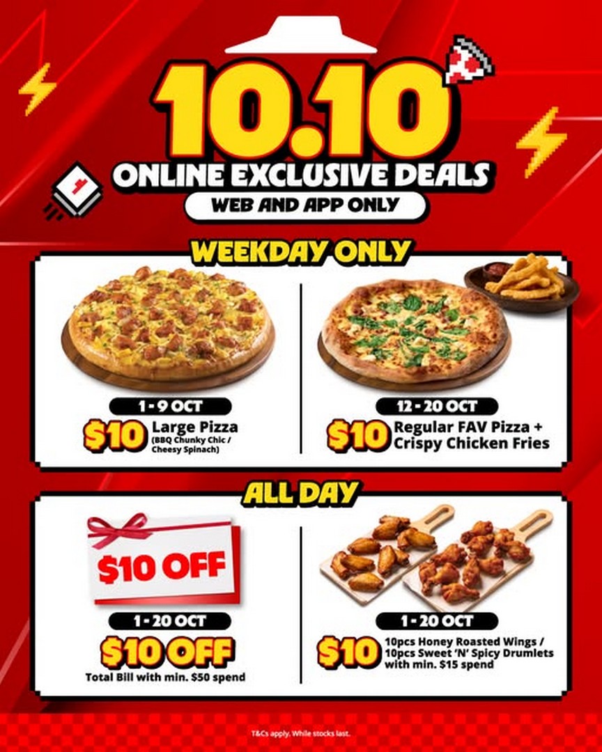 Pizza-Hut-10.10-Deals-Promotion-With-RM10-Pizzas 1-20 October 2026: Pizza Hut: 10.10 Deals Promotion With RM10 Pizzas, Sides & RM10 Off