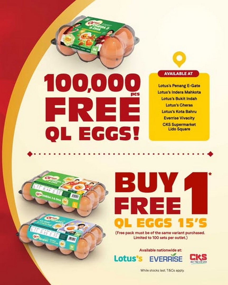 QL-Eggs-World-Egg-Day-Buy-1-Free-1-Promotion-1 9 October 2026: QL Eggs: World Egg Day Buy 1 Free 1 Promotion & 100,000 Free Eggs at Selected Outlets