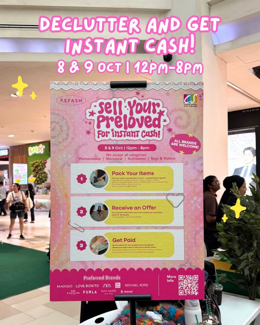 Refash-Malaysia-Preloved-Market-Sale-Promotion-8 5-11 October 2026: Refash Malaysia: Preloved Market Sale & Promotion at Johor Bahru City Square with Fashion Finds from RM10 and RM10 Voucher Giveaway