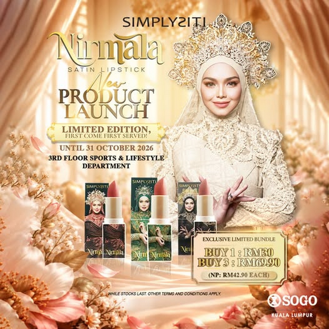 SOGO-Malaysia-Nirmala-Satin-Lipstick-Limited-Edition-Promotion 5-31 October 2026: SOGO Malaysia: Nirmala Satin Lipstick Limited Edition Promotion