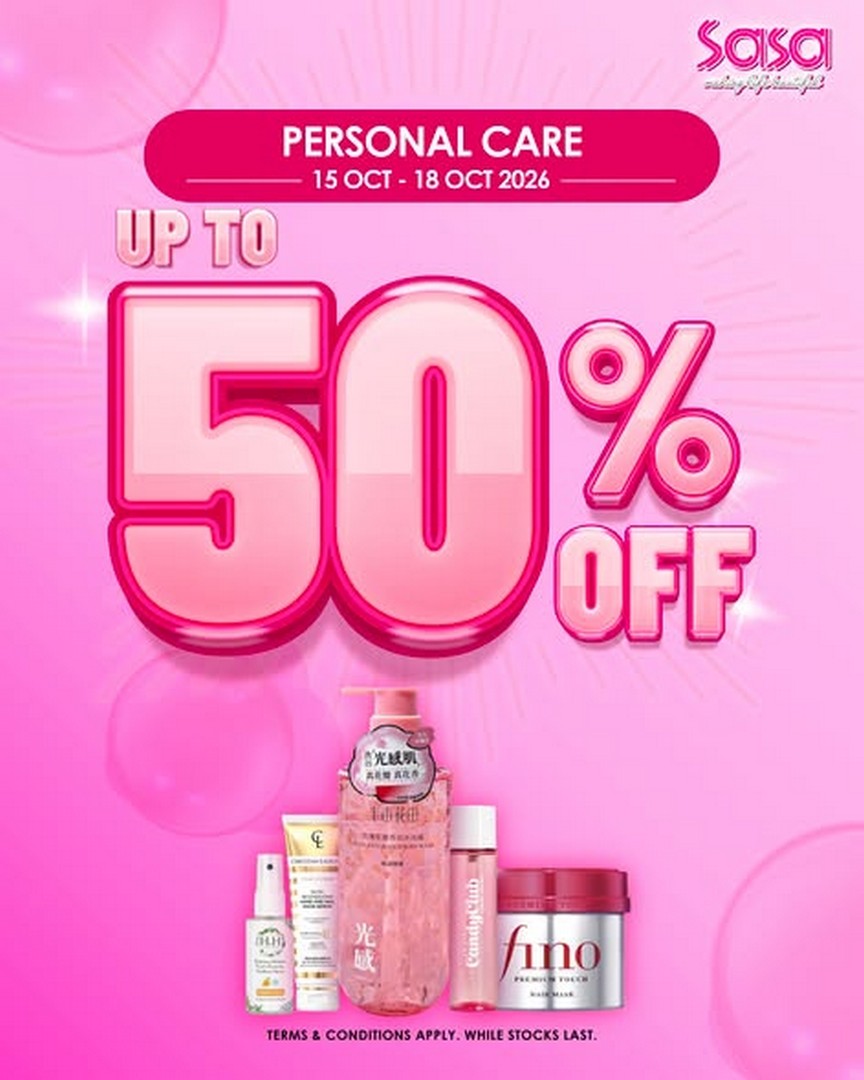 SaSa-Malaysia-Up-to-50-Off-Selected-Personal-Care-Products 15-18 October 2026: SaSa Malaysia: Up to 50% Off Selected Personal Care Products and Beauty Essentials Promotion