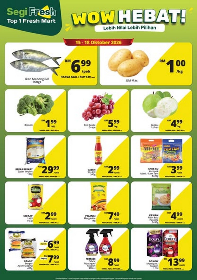 Segi-Fresh-Opening-Promotion-at-Segi-Fresh-Top-1-Fresh-Mart-2 12-18 October 2026: Segi Fresh: Opening Promotion at Segi Fresh Top 1 Fresh Mart Taman Kawan, Bidor – Fresh Chicken at RM4.99, Grocery Bargains and Collect & Redeem Rewards for Members