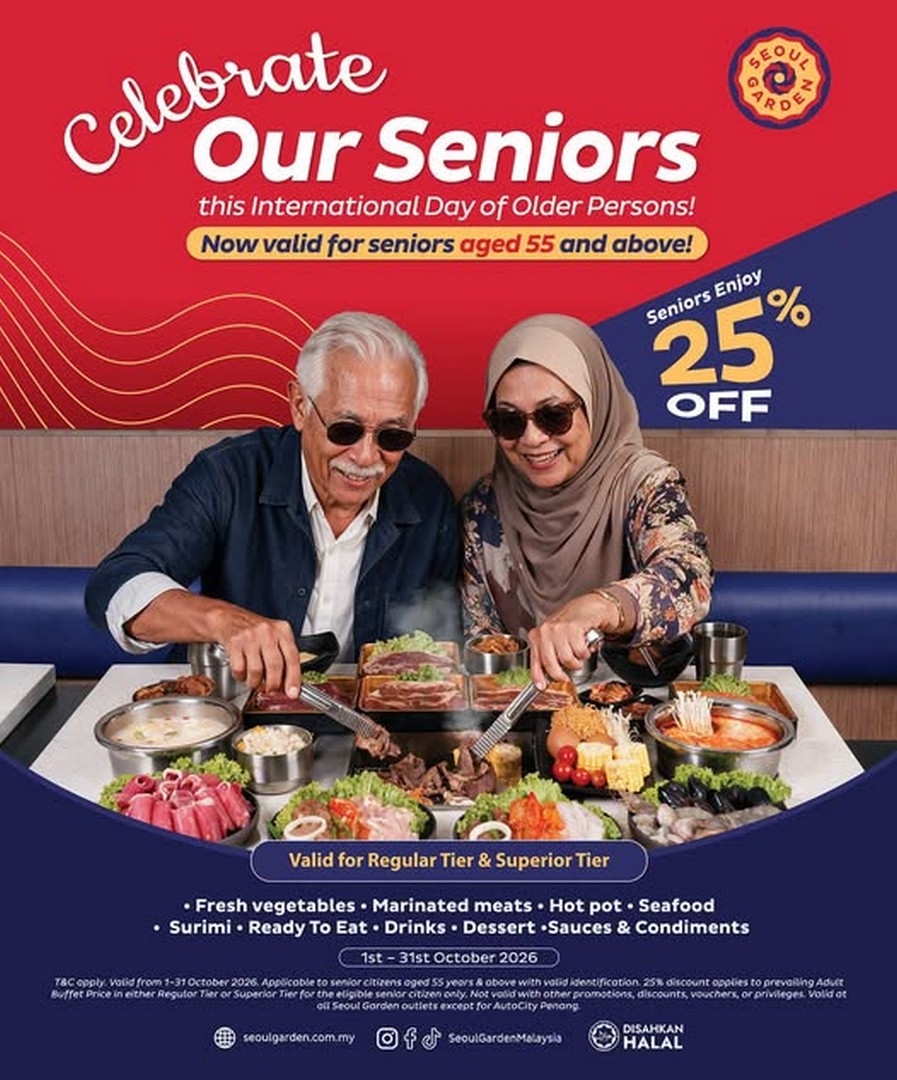 Seoul-Garden-Malaysia-Senior-Citizen-25-OFF-Adult-Buffet-Promotion 1-31 October 2026: Seoul Garden Malaysia: Senior Citizen 25% OFF Adult Buffet Promotion at Participating Outlets