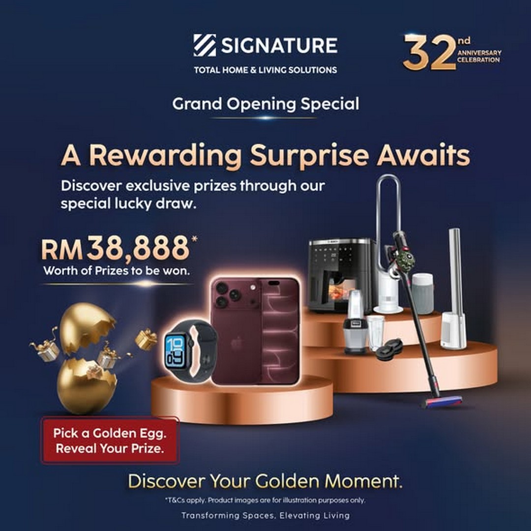 Signature-Malaysia-Grand-Opening-Promotion-2 24–25 October 2026: Signature Malaysia Grand Opening Promotion – Win Prizes Worth RM38,888 at Signature Flagship Store, Damansara Furnishing Centre