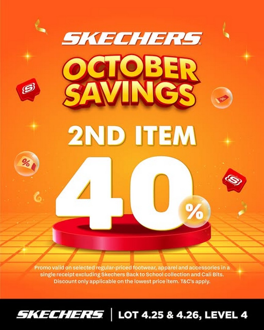 Skechers-October-Savings-Promotion-–-Save-Up-to-40-OFF 1-13 October 2026: Skechers: October Savings Promotion – Save Up to 40% OFF Your 2nd Item at Pavilion Bukit Jalil