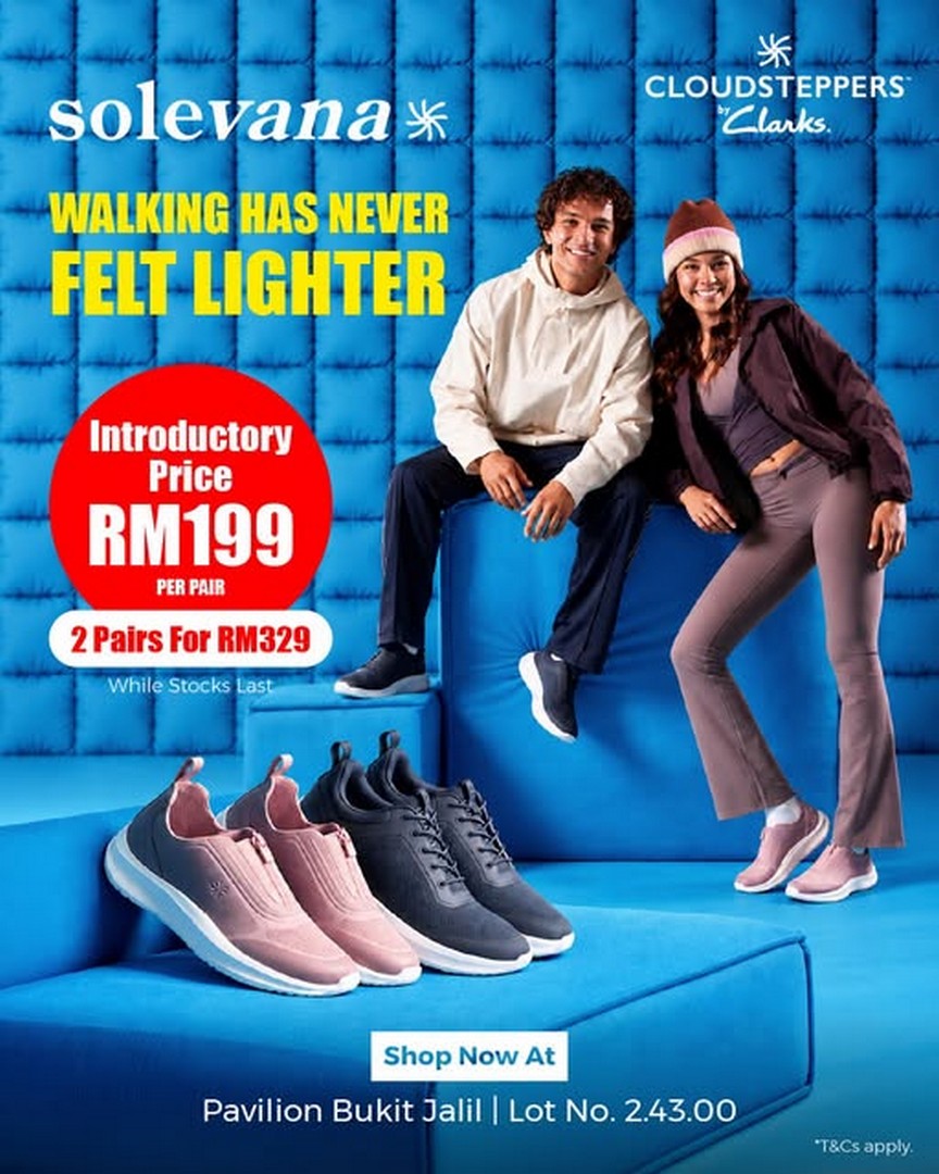 Solevana-Introductory-Sneaker-Promotion 9 October 2026 onwards: Solevana: Introductory Sneaker Promotion at Pavilion Bukit Jalil – Get 1 Pair for RM199 or 2 Pairs for RM329