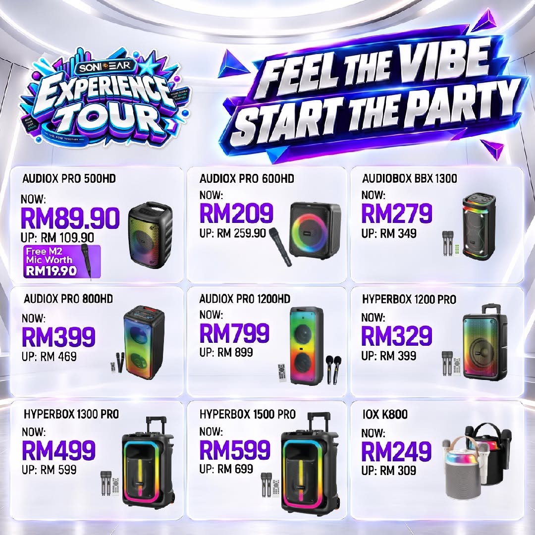 SonicGear-Malaysia-Experience-Tour-Roadshow-2026-Promotion-6 22 October–8 November 2026: SonicGear Malaysia Experience Tour Roadshow 2026 Promotion at AEON IOI City Mall with Up to 50% Rebate, Free Gifts and Lucky Spin