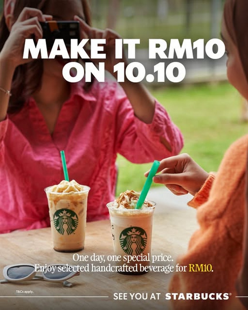 Starbucks-Malaysia-RM10-Grande-Handcrafted-Beverage-Promotion 10 October 2026: Starbucks Malaysia: RM10 Grande Handcrafted Beverage Promotion on 10 October 2026 at Participating Starbucks Stores Nationwide