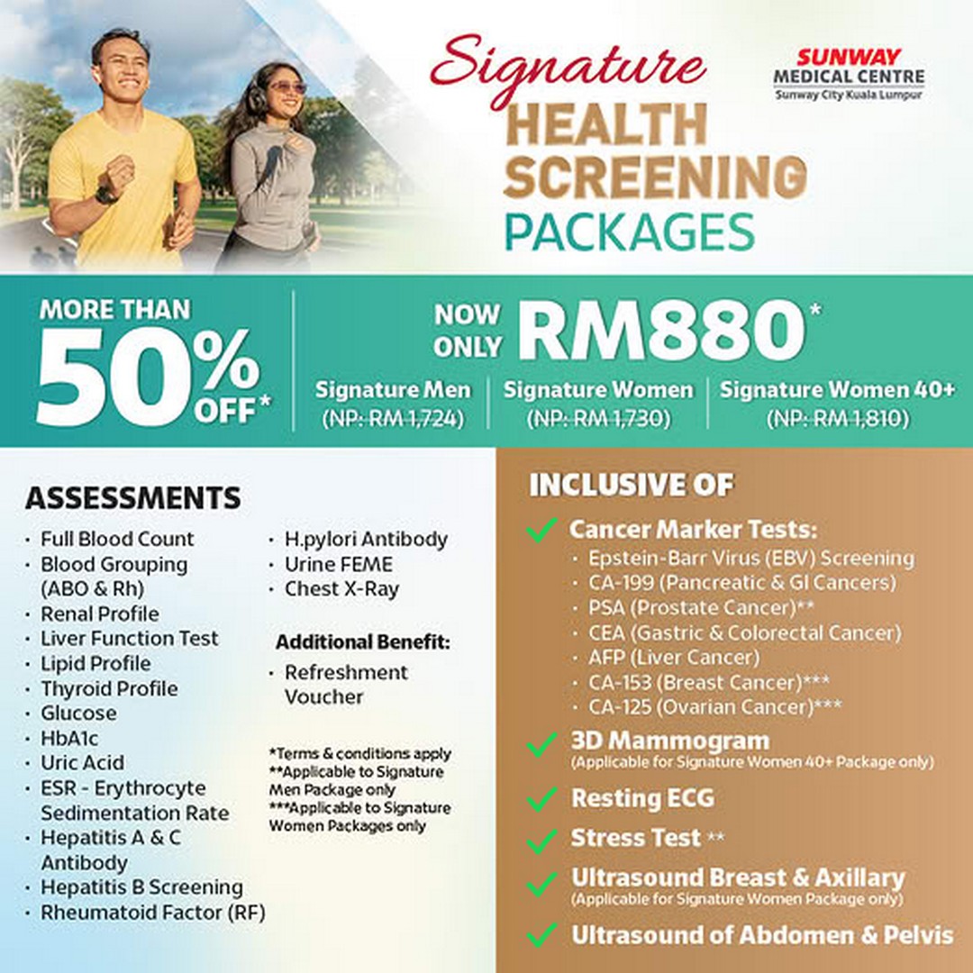 Sunway-Medical-Centre-Signature-Health-Screening-Promotion 12 October 2026 onwards: Sunway Medical Centre: Signature Health Screening Promotion at RM880 with Savings of More Than 50%, Sunway City