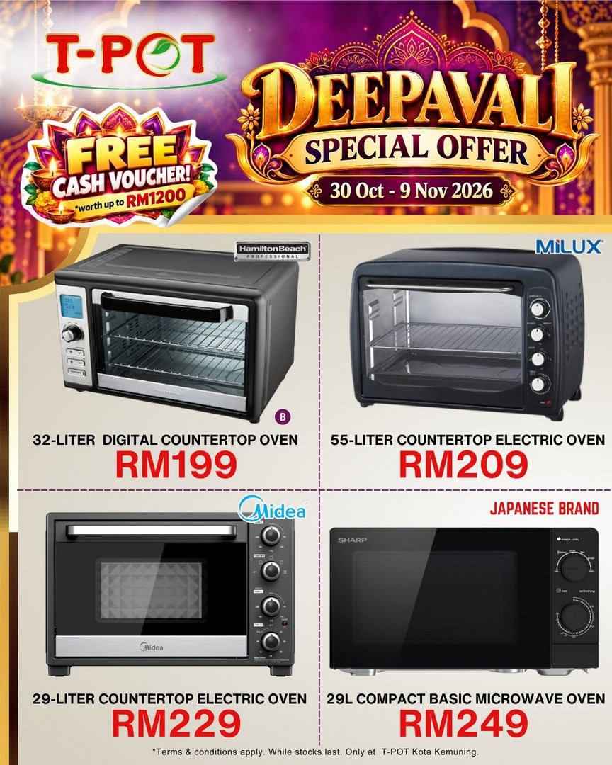 T-POT-Malaysia-Deepavali-Sale-Promotion-Free-Cash-Vouchers-6 30 October-9 November 2026: T-POT Malaysia Deepavali Sale Promotion, Free Cash Vouchers Worth Up to RM1,200, TVs from RM759 and Home Appliances Deals at Kota Kemuning