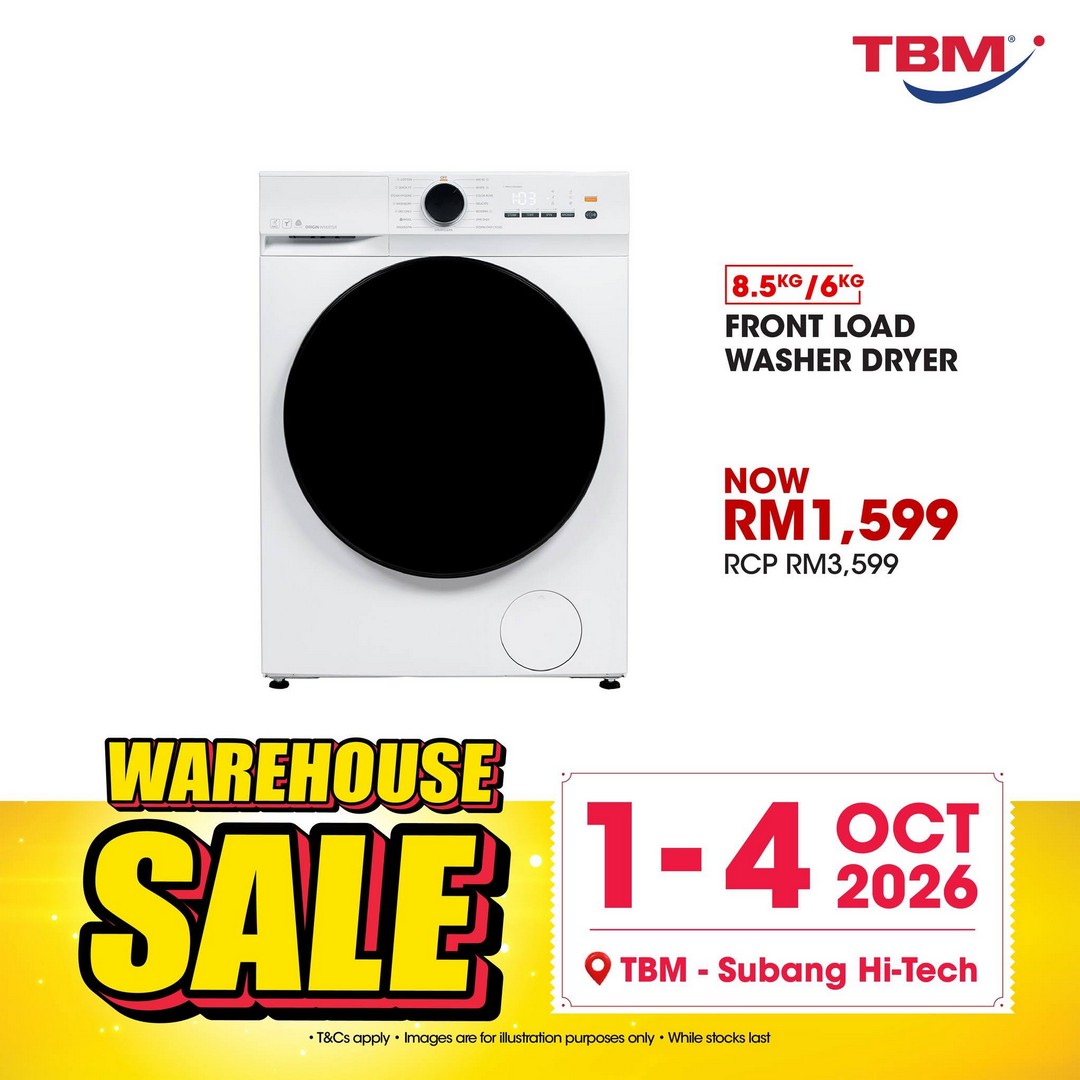 TBM-Malaysia-TBM-Warehouse-Sale-Subang-Hi-Tech-11 1-4 October 2026: TBM Malaysia: TBM Warehouse Sale Subang Hi-Tech – Up to 80% Off Electronics
