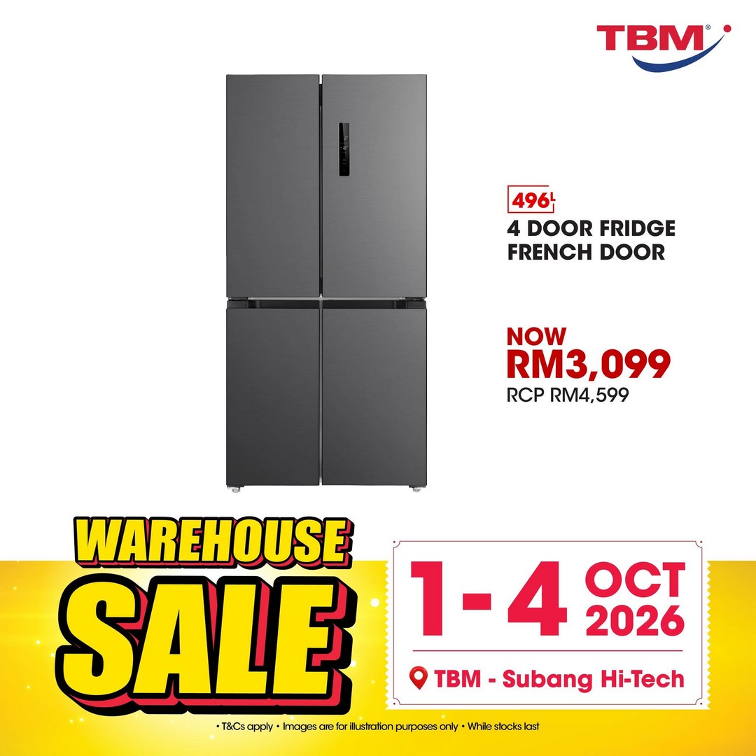 TBM-Malaysia-TBM-Warehouse-Sale-Subang-Hi-Tech-12 1-4 October 2026: TBM Malaysia: TBM Warehouse Sale Subang Hi-Tech – Up to 80% Off Electronics